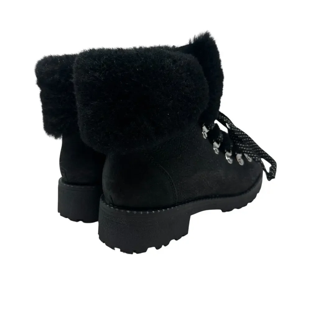 J. Crew Nordic Boots Black‎ Suede Winter Snow Boot Size 9